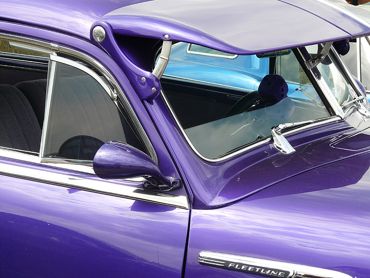 auto, american, chevrolet, oldtimer, purple, violet