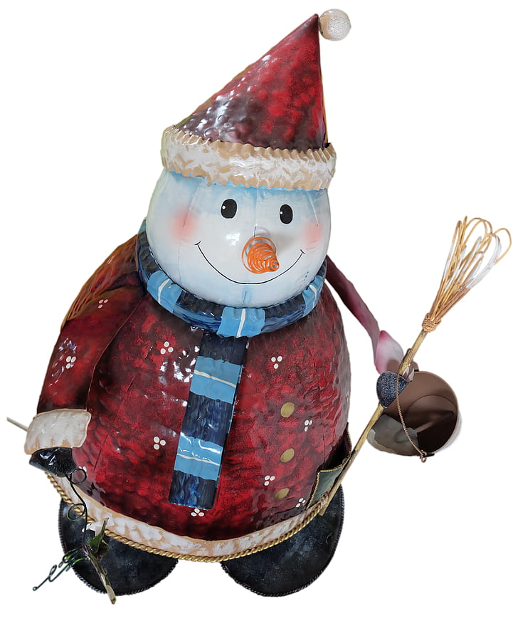 snømannen, Metal, Vinter, figur, Christmas, dekorasjon