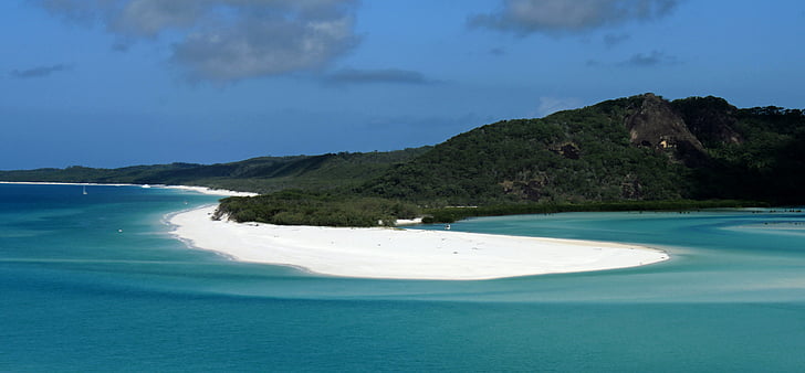 Източното крайбрежие, бял пясък, Outlook, океан, Австралия, Голям бариерен риф