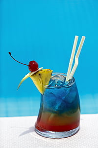 cocktail, nhiệt đới, nước giải khát, thức uống, thủy tinh, mùa hè, rượu