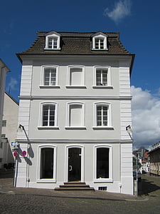 am schlossberg, Saarbrücken, casa, frontal, façana, exterior, entrada
