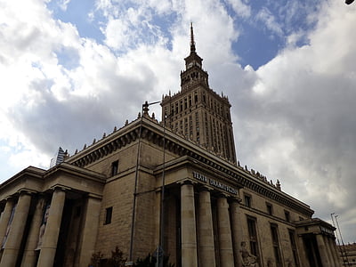 palace of culture, warsaw, poland, monument, the old town, monuments, tourism