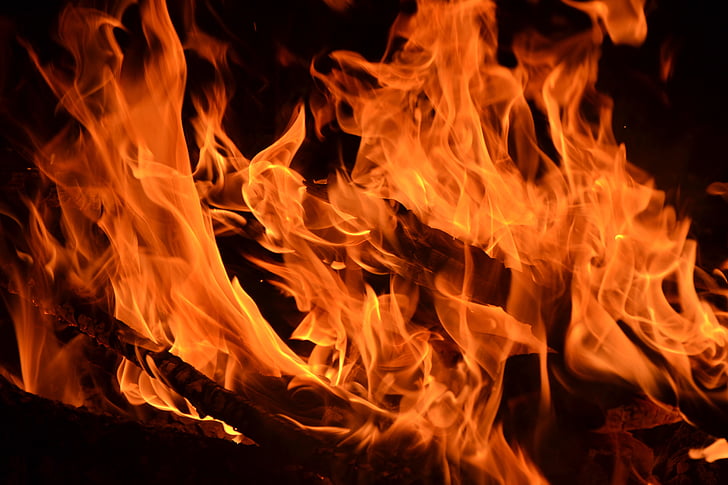 flama, foc, llar de foc foc, cremar, foguera, calenta, fusta