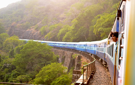 поезд, пассажирские, треки, Транспорт, путешествия, железная дорога, железнодорожные пути