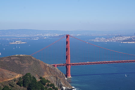 Σαν Φρανσίσκο, παραλία, στη θάλασσα, τοπίο, φύση, ουρανός, Γέφυρα Γκόλντεν Γκέιτ