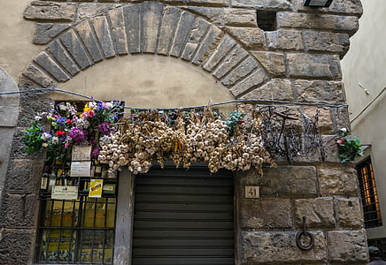 Italia, dekorasi, bunga, barang curian, hiasan, arsitektur, bangunan