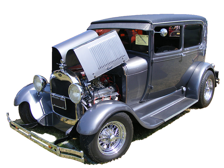 Oldtimer, auto, Ford, coupe, model je, 1929., berba