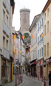 arhitektura, srednjeveške, Foix, Ariège