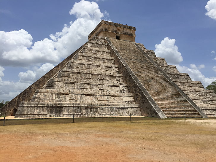 Maya, rovine, Chichen itza, Yucatan, Maya, Piramide di Kukulkan, Piramide