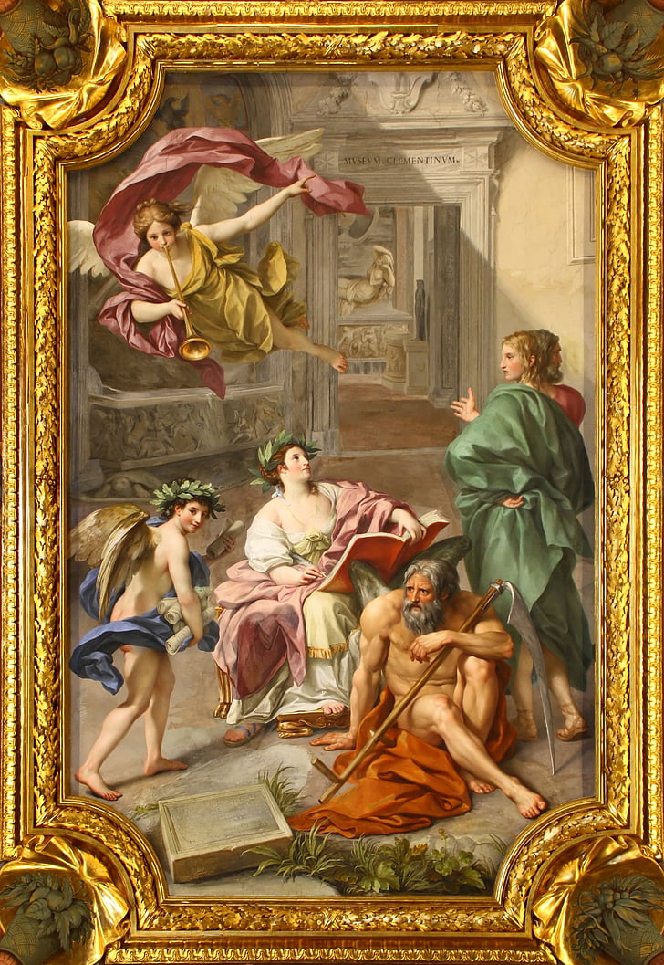 freska, freska, svaigu krāsošana, Antons Rafaels Mengss, eņģelis, glezniecība, māksla