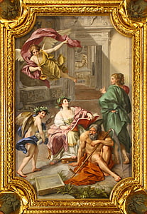 fresco, muurschildering, verse schilderij, Anton raphael mengs, engel, schilderij, kunst