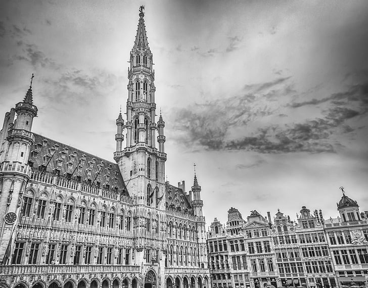 Brusel, Bruselské radnice, Grote markt, Centrum Bruselu, náměstí, hlavní náměstí, Čtvereček Brusel