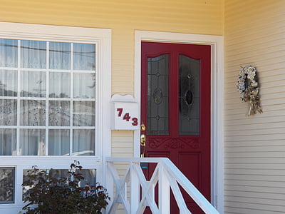 door, porch, house, home, architecture, cottage