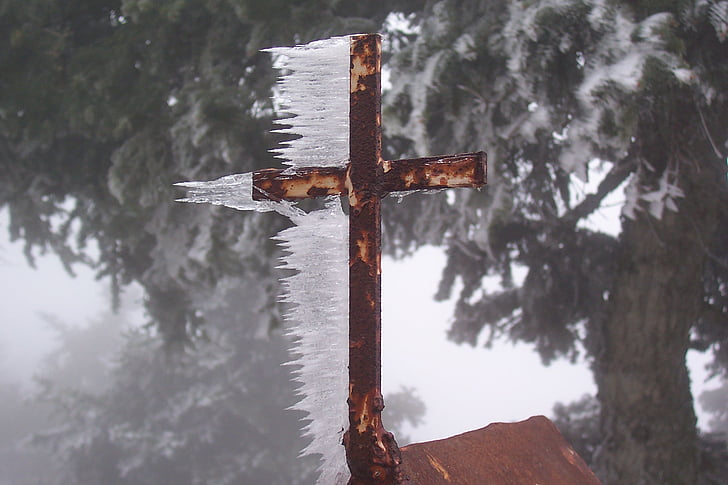 cross, snow, κιθαιρονας, attica