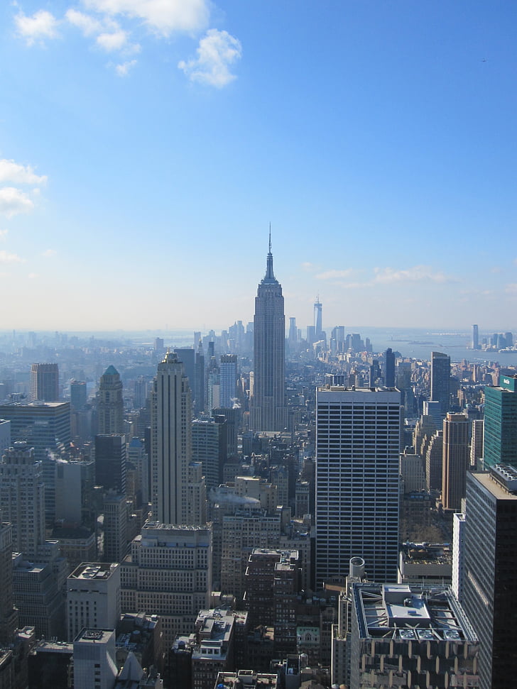 New york city, felhőkarcoló, Empire state building, New York-i, épületek, Skyline, NYC