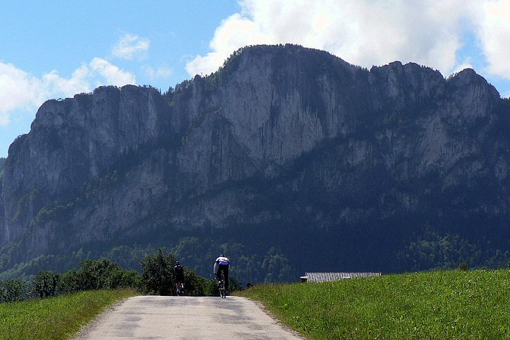 Österrike, SalzburgerLand, bergen, cykel, sökväg, cyklo, land