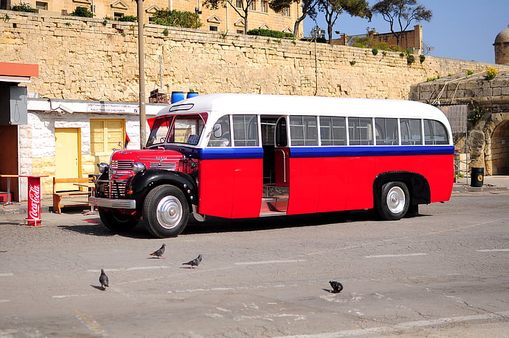 malta, bus, vintage