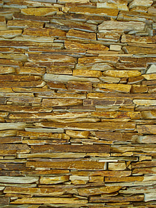 stenen muur, leisteen, stenen textuur, bruin, Rock, stenen, baksteen