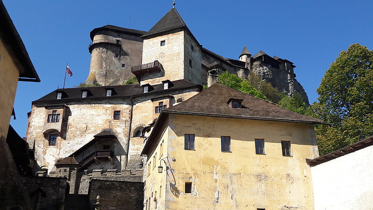 orava, Castelo, Castelo de orava, Eslováquia, viagem, Turismo, pátio