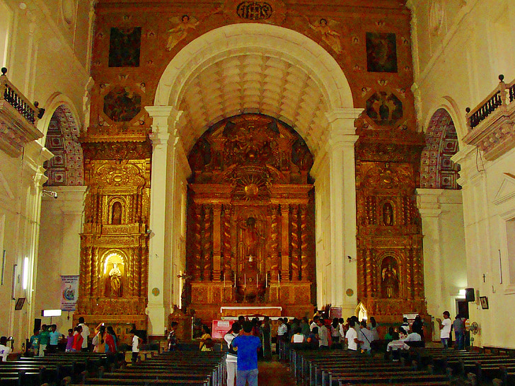 Goa, kostol, Cathedral, mesto, historické centrum, India