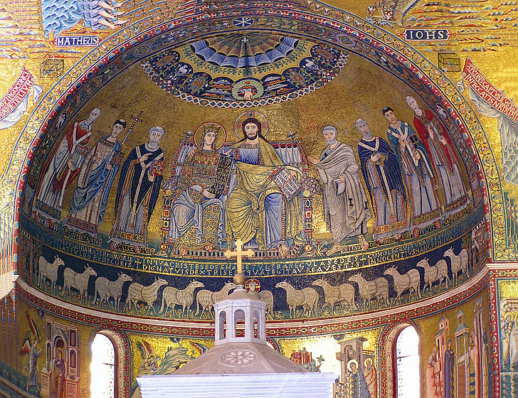 Santa maria in trastevere-, Rooma, Italia, Euroopan, kirkko, usko, uskonto