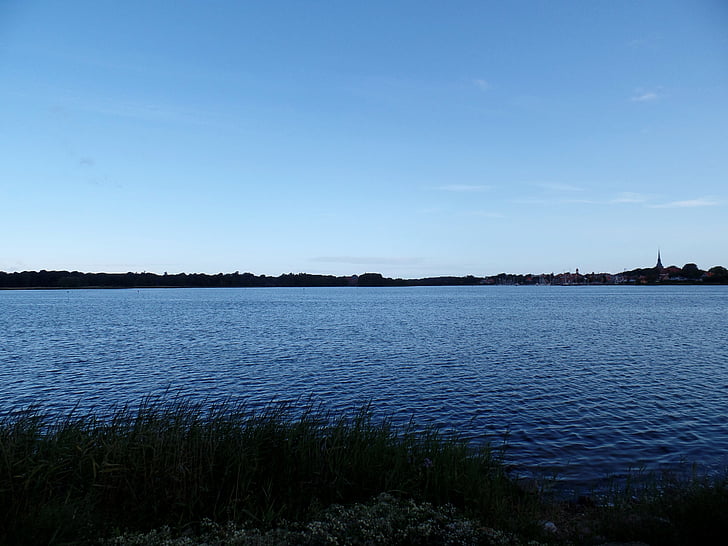 Nysted, Данія, море, Балтійське море, вечірнє небо, води, узбережжя