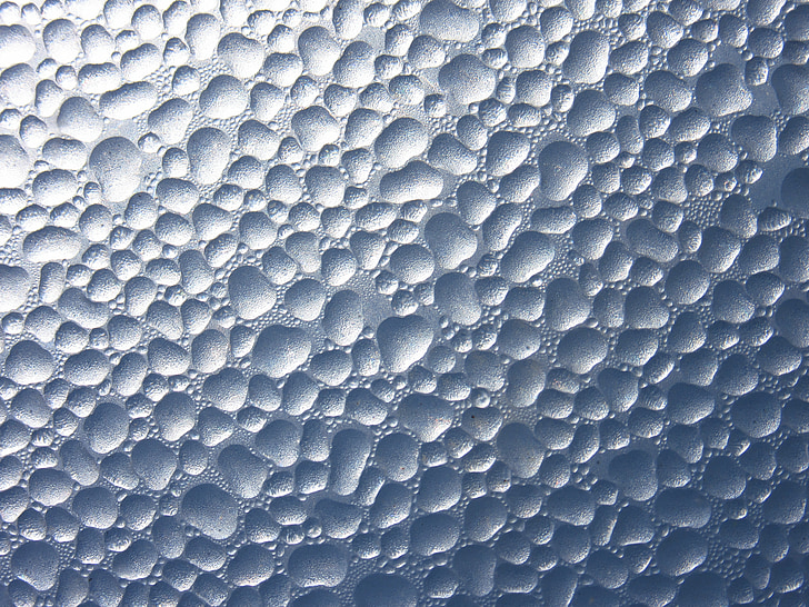 gota de agua, condensación de, fractal, patrón de, agua, por goteo, pequeña