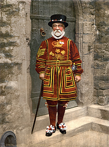 Yeoman, Warder, традиційні, Британський, Культура, Англія, охоронець