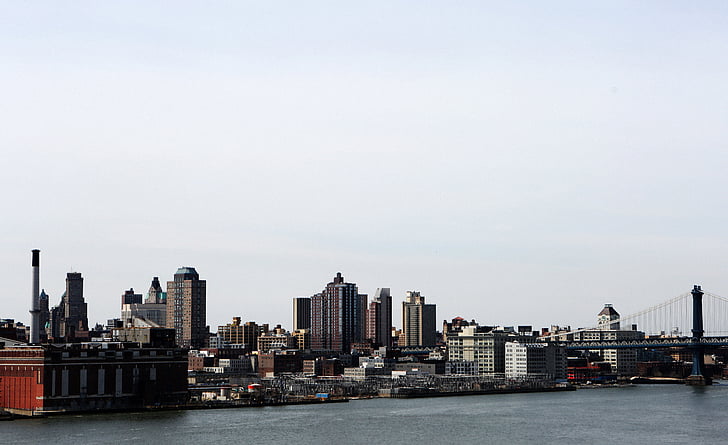 Brooklyn, Miestas, dangoraižius, upės, Panorama