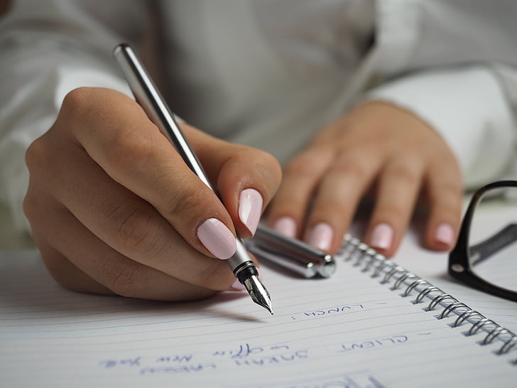 Σύνθεση, πένα, τα χέρια, χειρογράφου, τα καρφιά, Σημειωματάριο, γραφείο