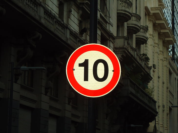 пішоходів, сигнал перевезення, трафік, 10, заборонені, знак, червоний