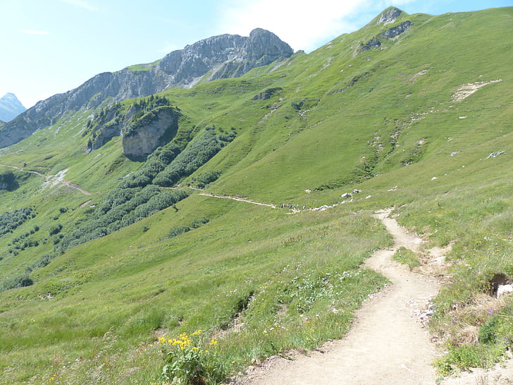 punta de Sulz, caminata, caminata de montaña, senderismo, más, montañas, Alpine