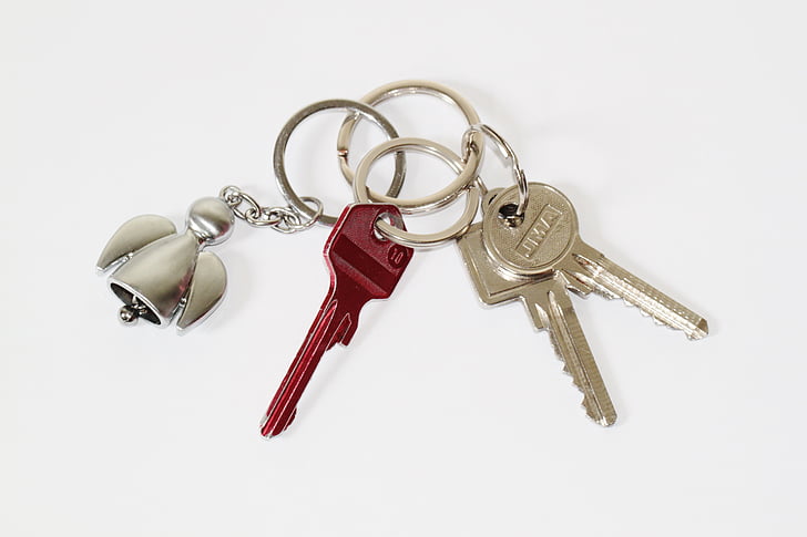 atslēga, keychain, durvju atslēga, māju atslēgas, izslēgts, drošības, Atveriet