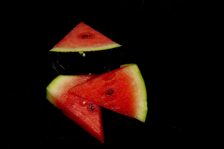 melon, vannmelon, rød, grønn, natur, frukt