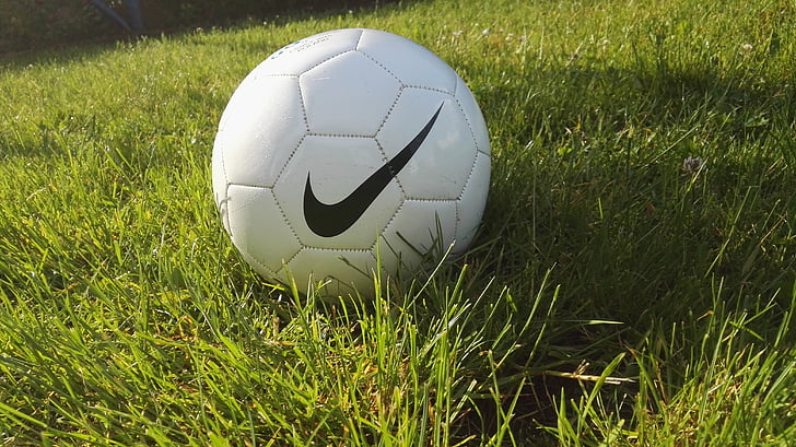 football, le terrain, tour de taille, le ballon, herbe