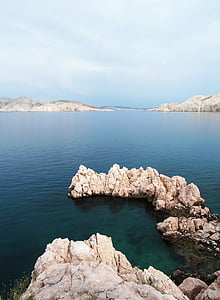 Baška, Kroatia, øya, sjøen, Middelhavet, Sommer, kysten