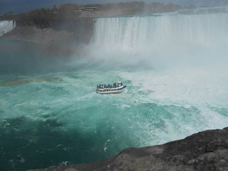 Niagara, vízesés, szivárvány, Kanada, víz, természet, Niagara-vízesés