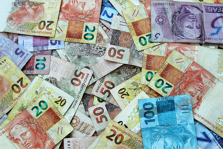 Stimmzettel, Geld, echte, Hinweis, brasilianische Währung, Brazilien, fünfzig Dollar
