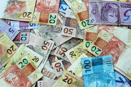 Surat suara, uang, nyata, Catatan, mata uang Brasil, Brasil, lima puluh dolar