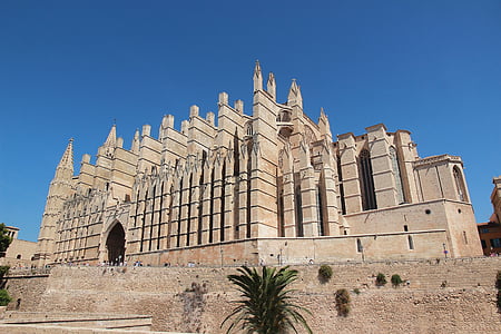 Cathédrale, la palma, gothique, monumental, bâtiment en pierre, religion, christianisme
