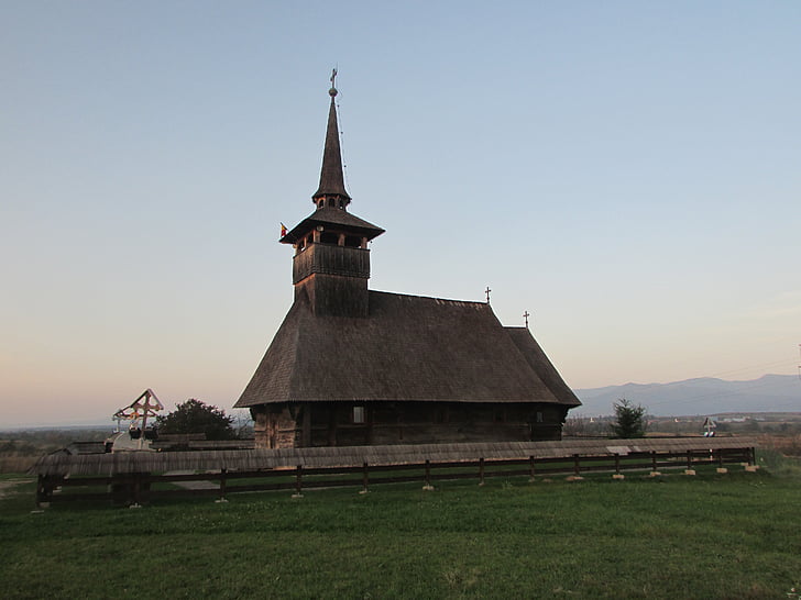 kostol, drevo, pravoslávna, staré, Rumunsko, Sedmohradsko