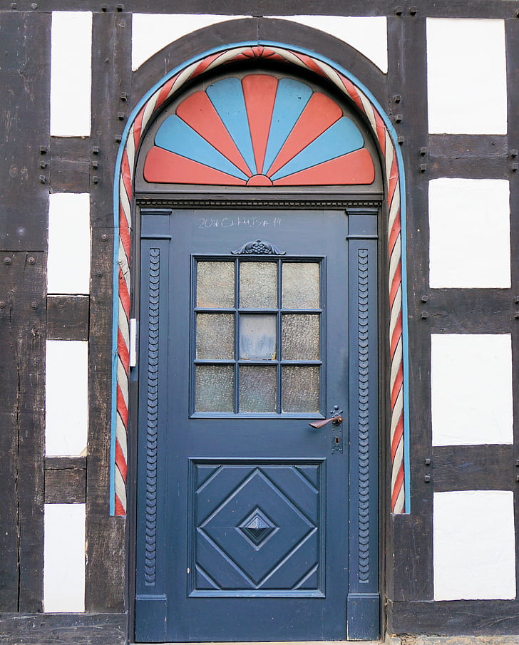 puerta, entrada, entrada de la casa, puerta vieja, antiguo, madera, Portal