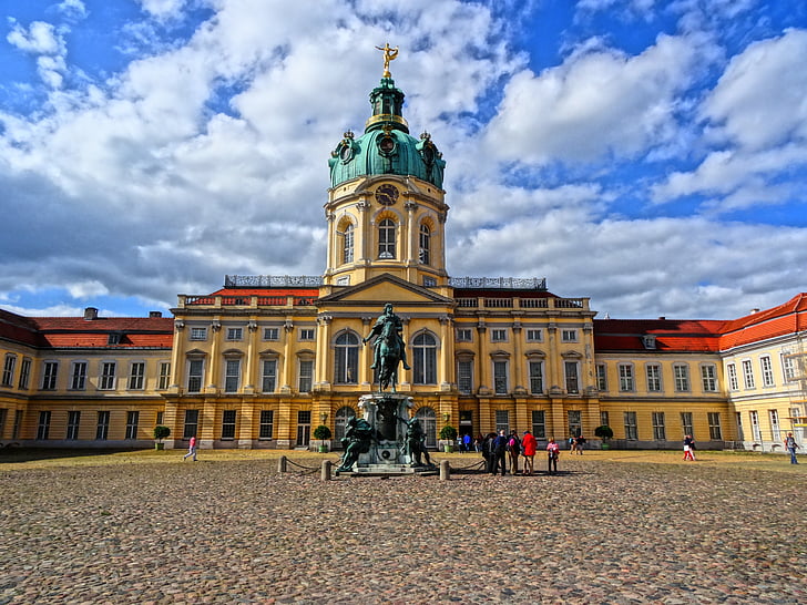 berlin, castle, castle charlottenburg, charlottenburg palace, capital, places of interest, germany
