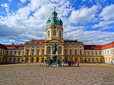 Berlin, Kale, Castle charlottenburg, Charlottenburg Sarayı, sermaye, ilgi duyulan yerler, Almanya