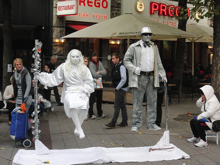 pantomima, Hamburg, ulična umjetnost, umjetnici, Njemačka