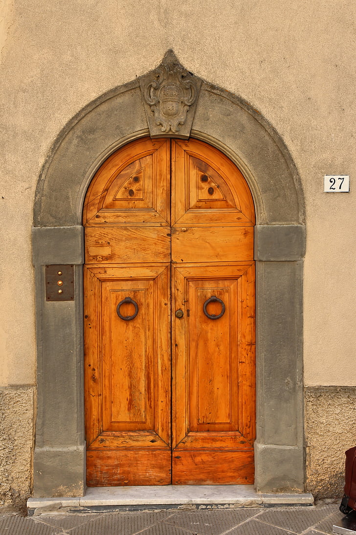porta, Itàlia, arquitectura, entrada, vell, italià, paret