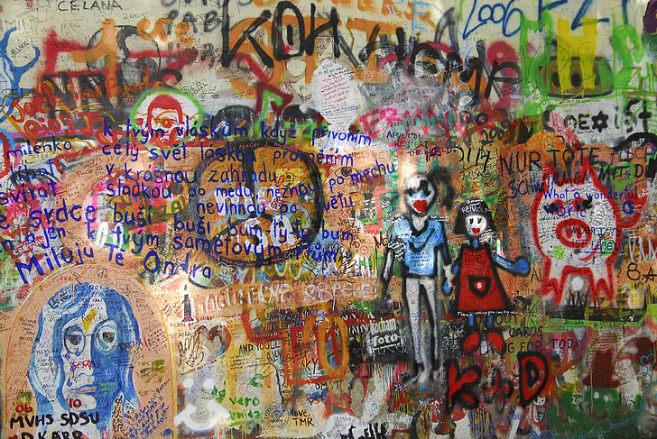 Graffiti, Kunst, Wand, Street-art, Kreativität, bunte, besprüht