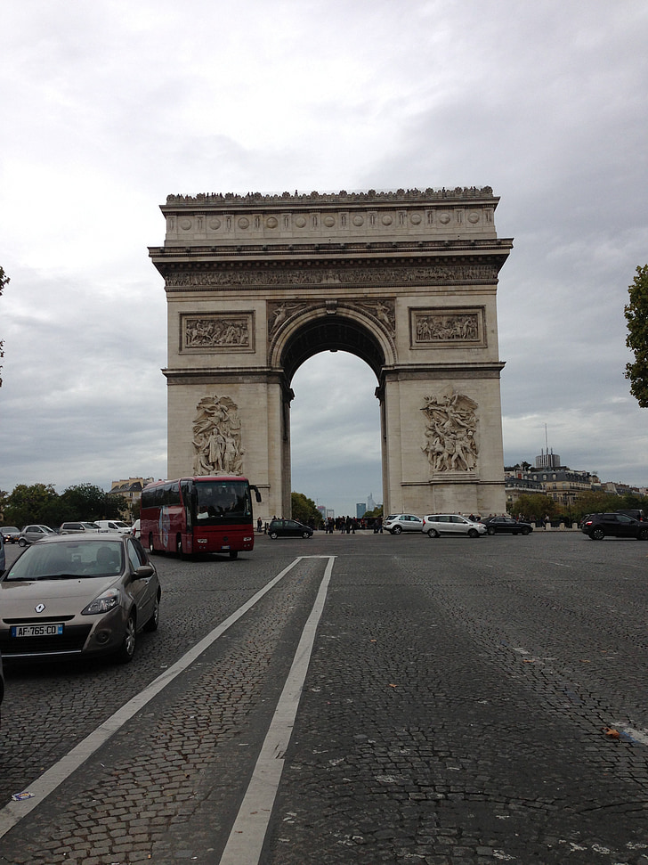 Triumph-Bogen, Architektur, Wahrzeichen, Paris, Europa, Frankreich, Reisen
