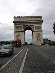 triumf båge, arkitektur, landmärke, Paris, Europa, Frankrike, resor