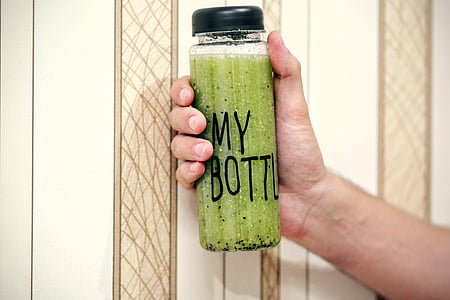 bottle, hand, smoothies, detox, drink, healthy, green